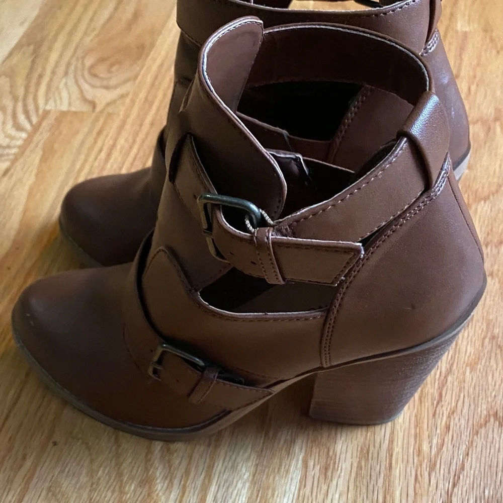 Call It Spring Brown Ankle Booties - Picture 3 of 4